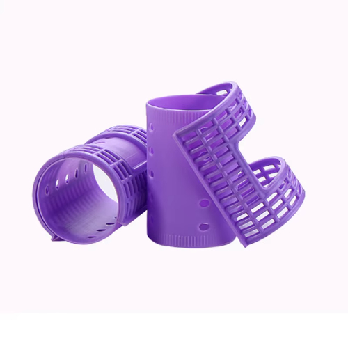 4 Pieces Dia 4.4cm Snap on Hair Rollers Steam Perm Flexi Rods with Clips Clamps Magic Rollers Air Bang Curler 1357
