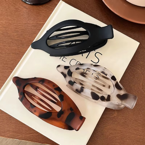 Vintage Women Leopard Duckbill Hair Clips for Girls Makeup Hairpin Back Ponytail Barrettes Lady Hair Accessories