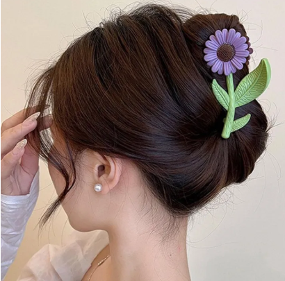 Summer Tulip & Sunflower Hairpin