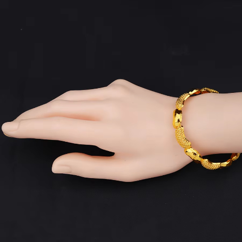 ANIID Luxury Dubai Gold Color Bangles For Women 24K Gold Plated