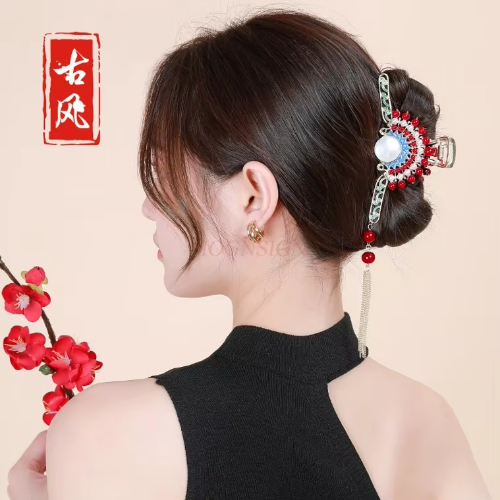 Handmade Flower Alloy  Metal Elegant Shark Clip
